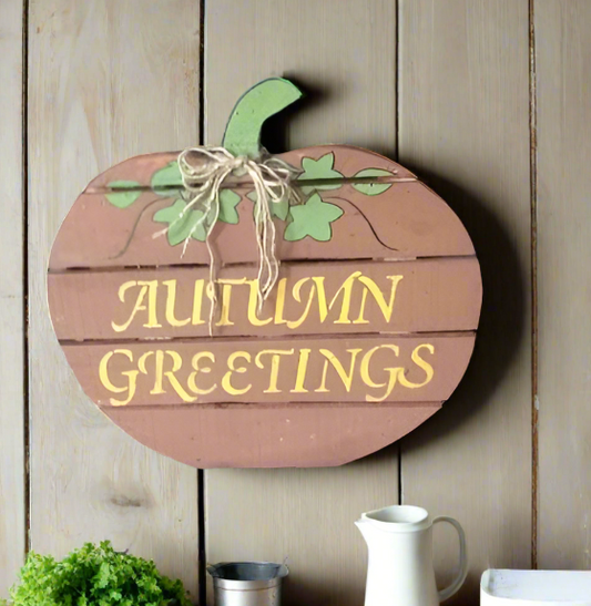 autumn sign hanging