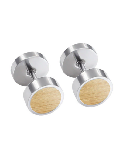 bamboo wood stud earrings