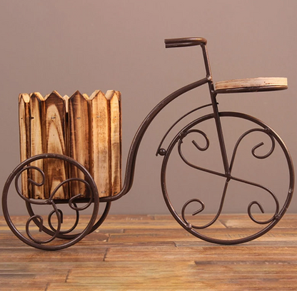 bicycle planter-side view