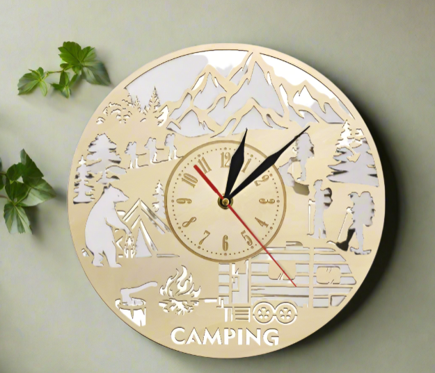 laser cut wall clock