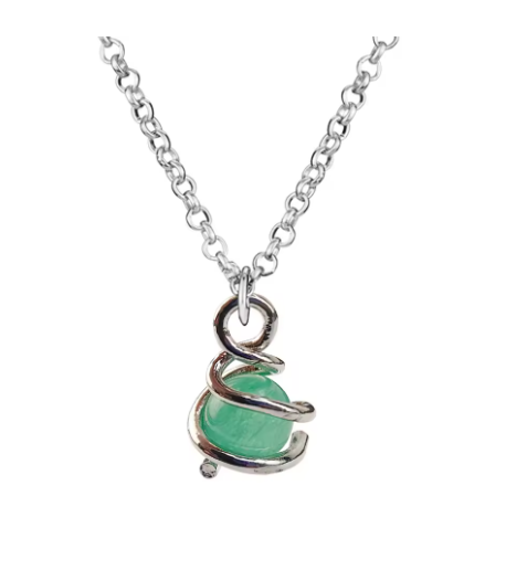 cat's eye colored necklace
