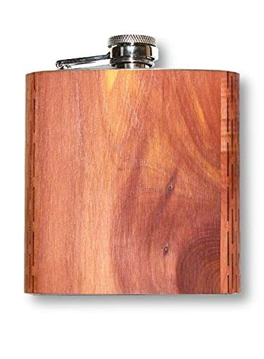 handheld cedar flask