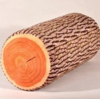 cedar round log pillow