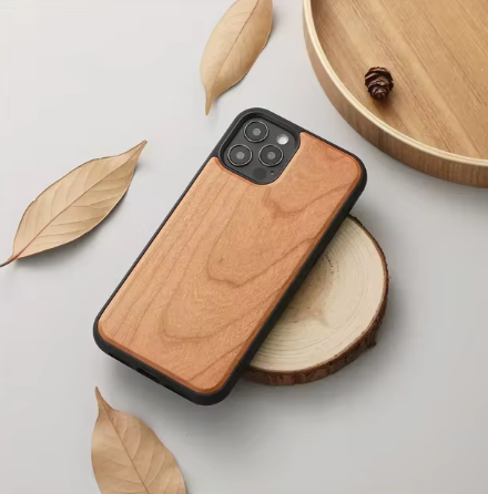 cherry wood phone case