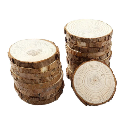 wood chips as coasters