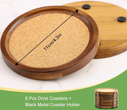 wood coaster measurements