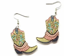 cowboy boot earrings