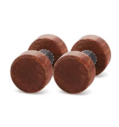 walnut wood stud earrings
