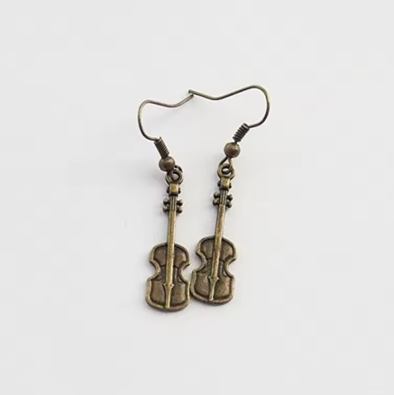 Fiddle Violin Earrings