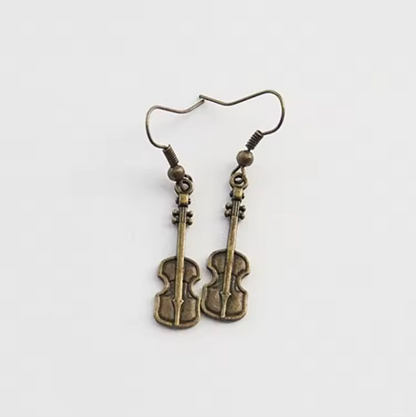 Fiddle Violin Earrings