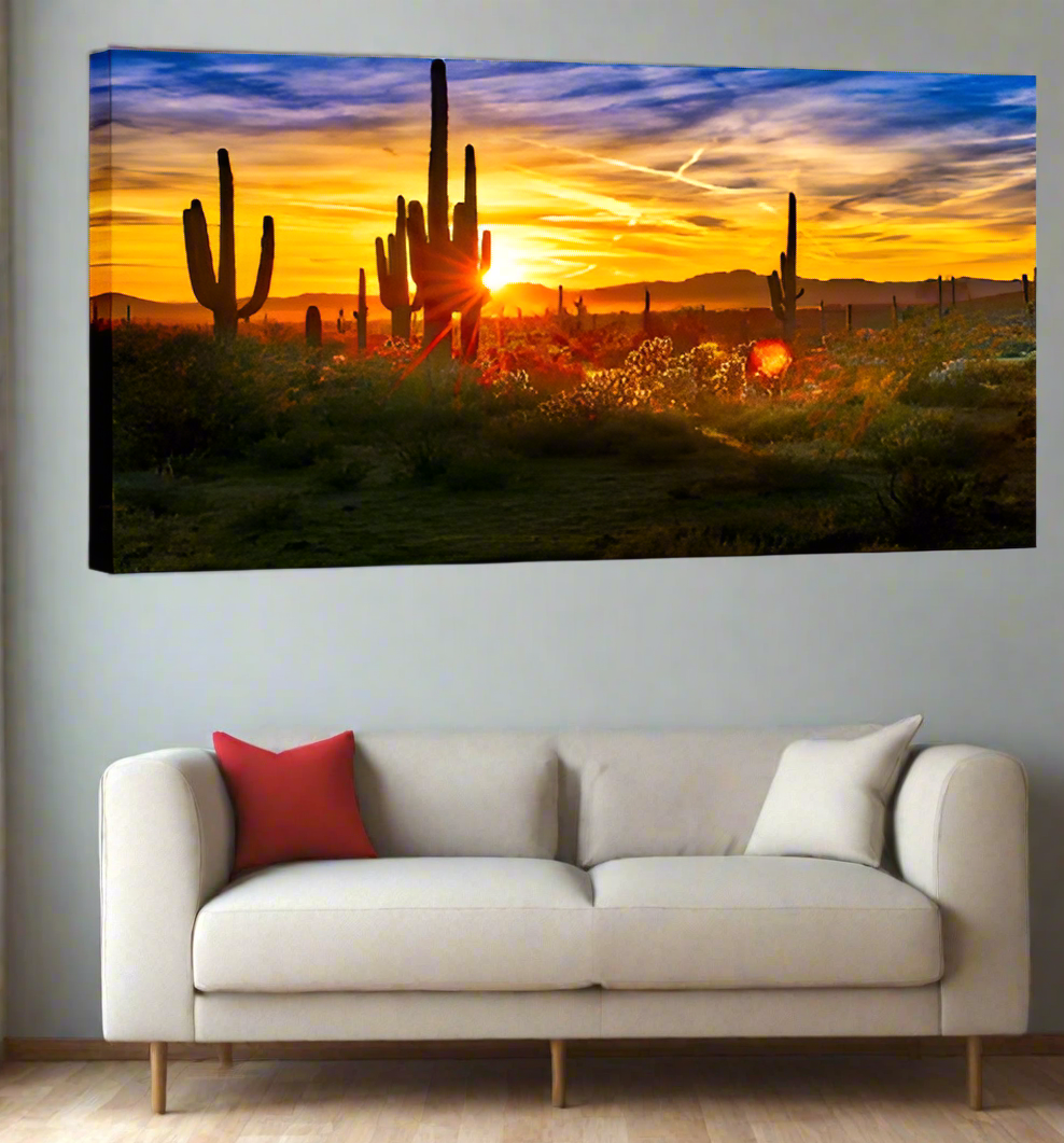 golden sunset canvas