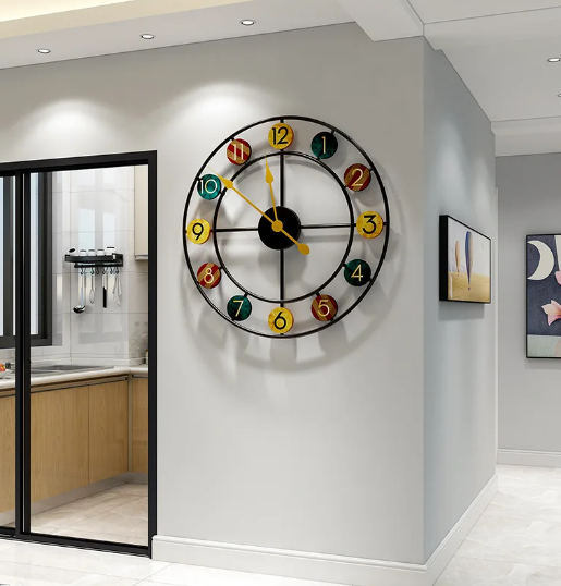 large colorful wall clock