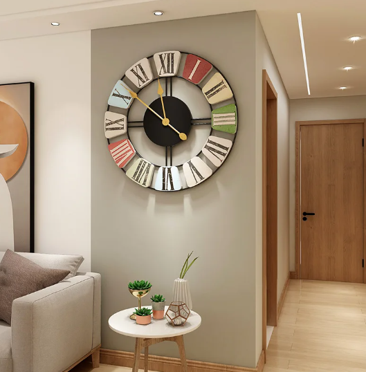 large colorful wall clock