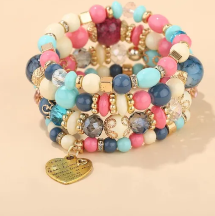 little girl colors bead bracelet