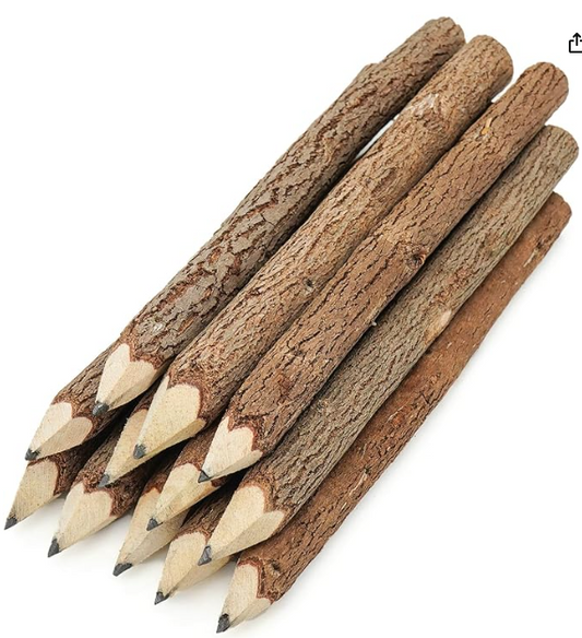 tree bark pencils