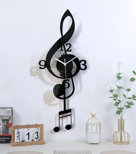 treble clef wall clock