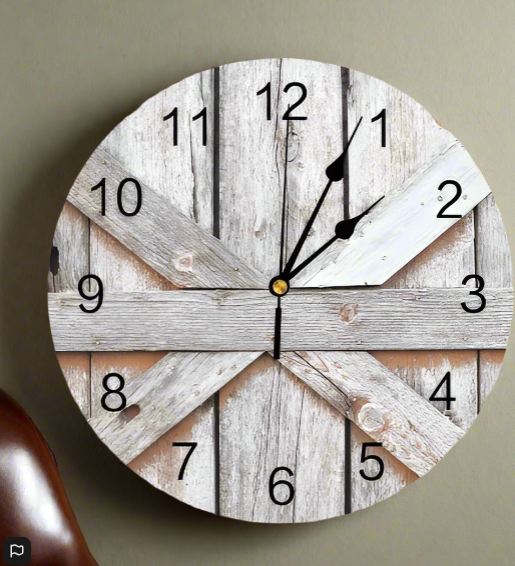 barn wood clock