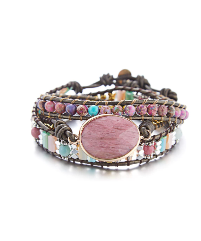 pink heart bead bracelet