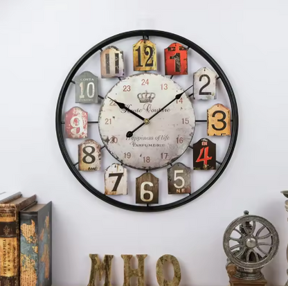 clock with shopping tags as numbers