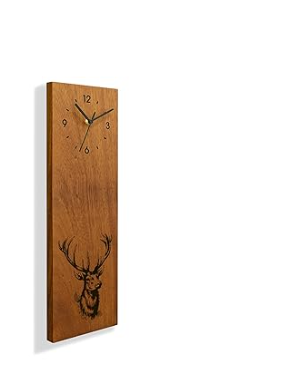 side view of stag clock