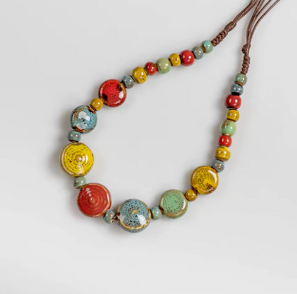 color stone necklace