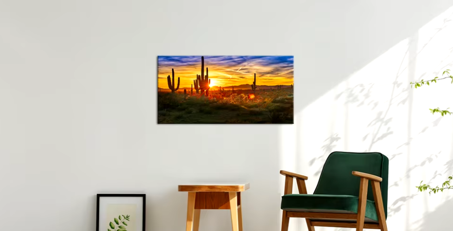 3 ft x 4 ft desert sunset canvas painting