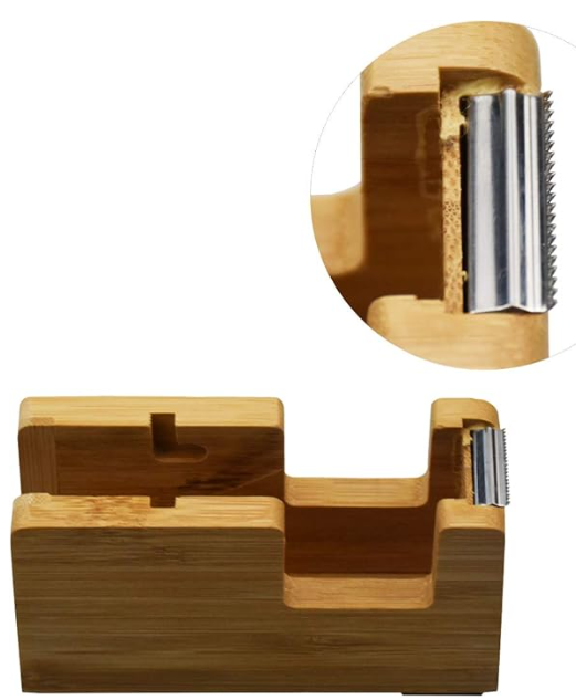 wooden tape dispenser