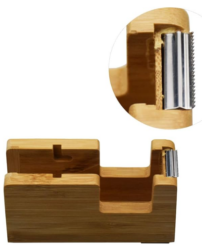 wooden tape dispenser