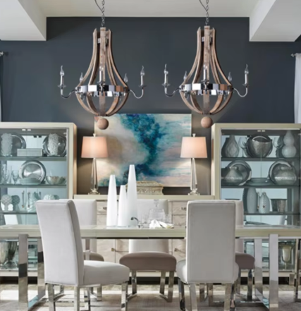 lights over table
