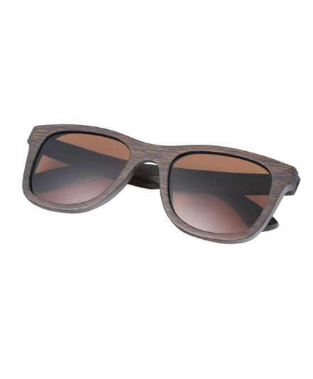 walnut sunglasses with brown lens