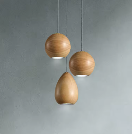 wood encased lights