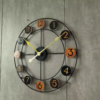 wood chips numbers on clock