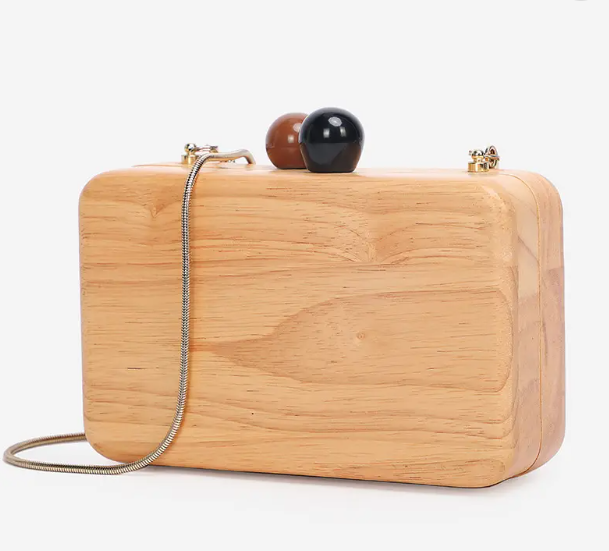 wood clutch purse