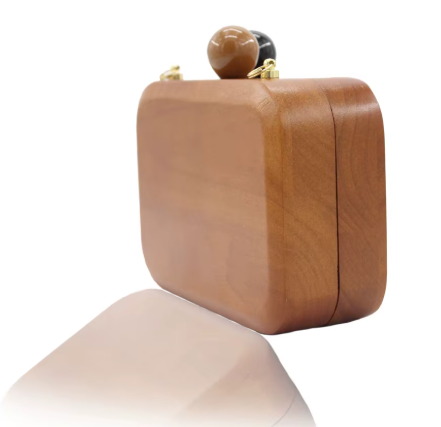 wooden baguette clutch