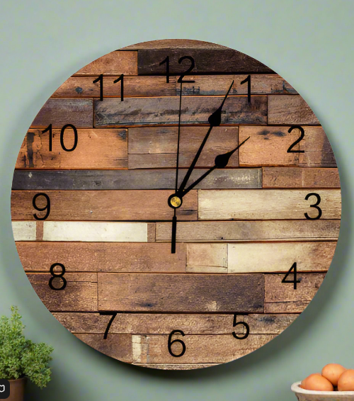 wooden pallet clock