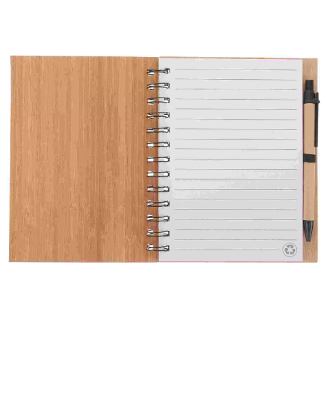 spiral notebook with pen
