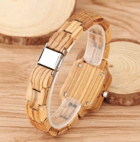 wood watch clasp