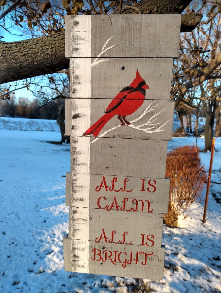 all is calm pallet sign