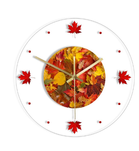 autumn wall clock