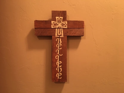 Believe pallet wood sign