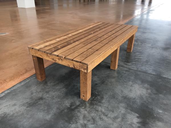 standard wood bench for lobby seating