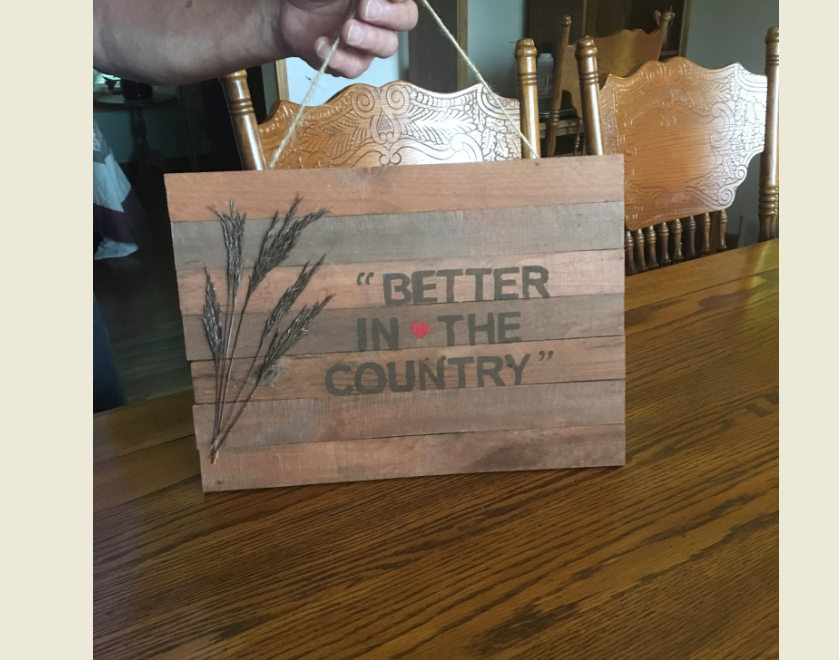 better in country pallet sign