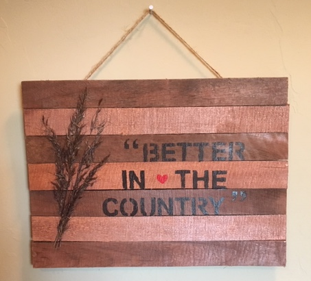 Better in the Country pallet wood sign