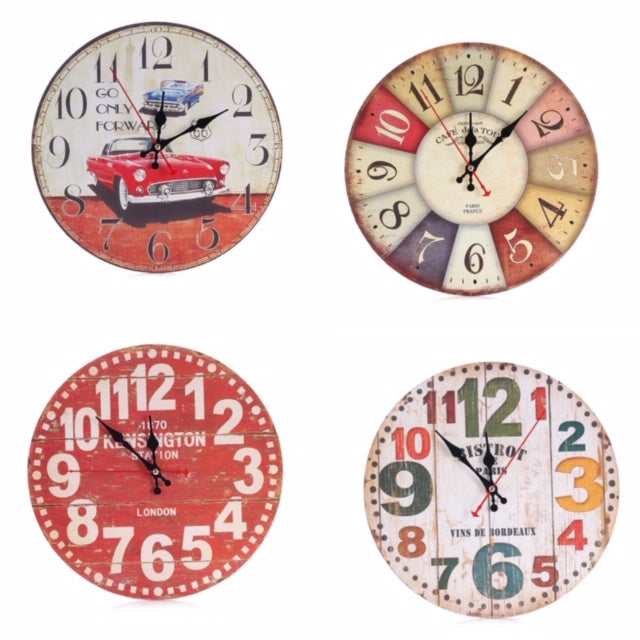 4 vintage clocks