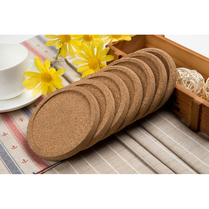 Wood coasters with cork