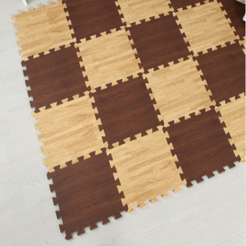 interlocking foam floor tiles dark and light colors