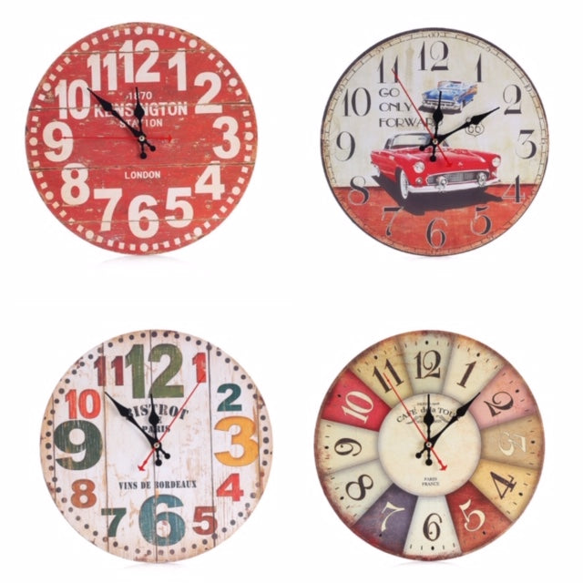 4 vintage clocks to choose from