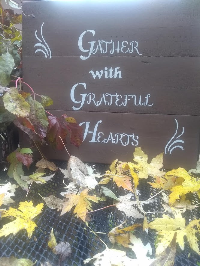 Gather pallet wood sign