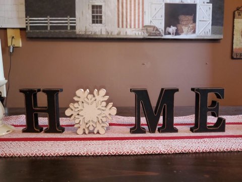 HOME decoration with snowflake
