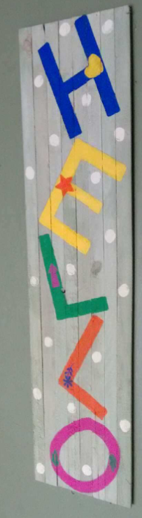 hello sign on green background